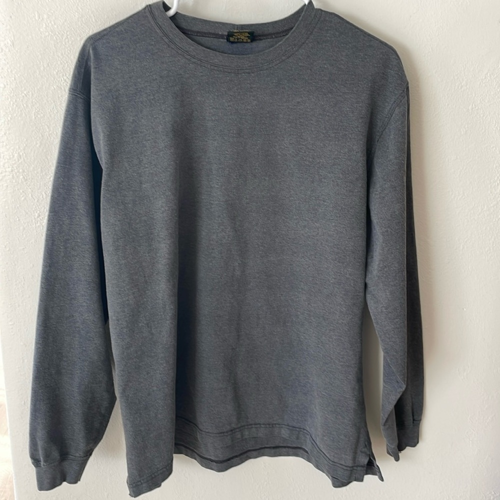 Ladies Cross Creek Gray 100% Cotton Long Sleeve T Shirt